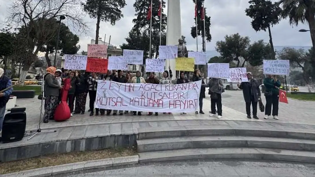Çayırlı köyü sakinleri: Zeytin ağaçlarımızı kesmeyin