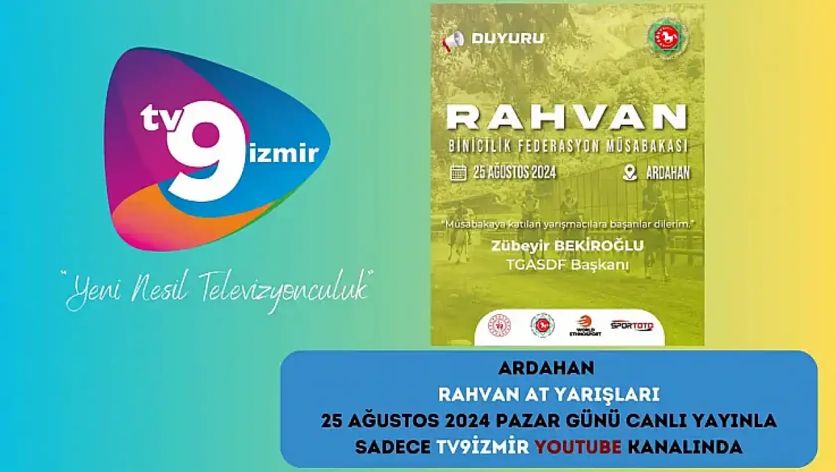 TV9 İzmir, Ardahan Rahvan At Yarışlarını canlı yayınlayacak