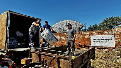 Büyükşehir'den yangın bölgesine yem desteği