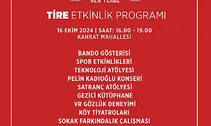 Tire Belediyesi 29 Ekim programı