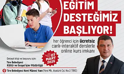 Tire Belediyesi'nden eğitime destek | Kayıtlar başladı