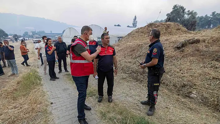 Başkan Tugay Ödemiş'te yangın bölgesinde
