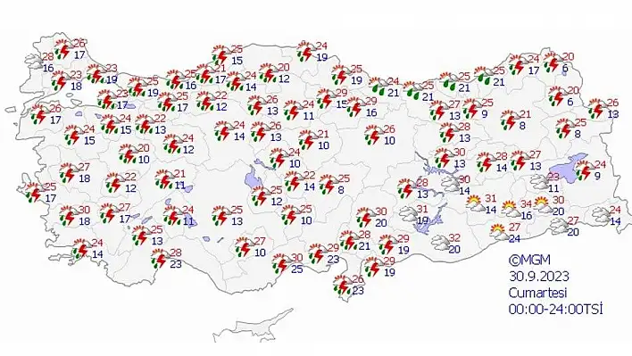 Meteoroloji’den 17 il için çok kuvvetli yağış uyarısı