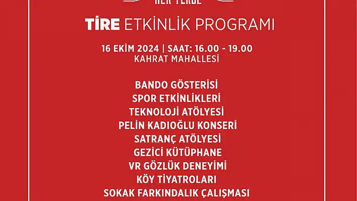 Tire Belediyesi 29 Ekim programı