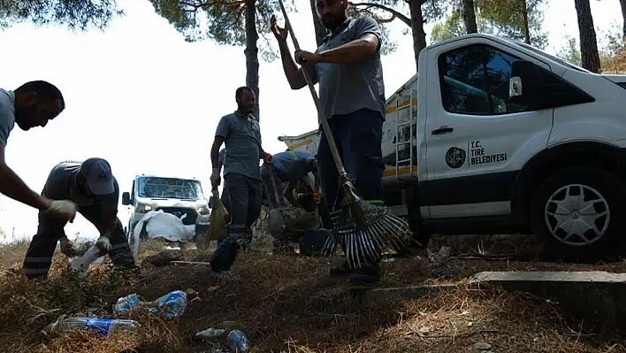 Tire Belediyesi'nden orman yangınlarına karşı temizlik