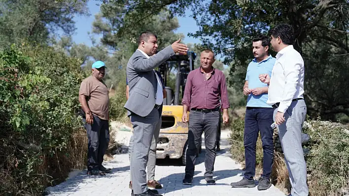 Tire Belediyesi'nden üretim yollarında kilit parke atağı