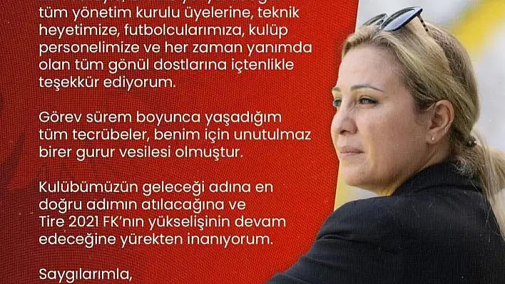 Tire FK 'da şok ayrılık