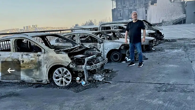 Esnafın Başkanı Ata yangın bölgesine gitti